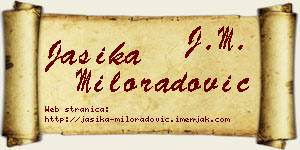 Jasika Miloradović vizit kartica